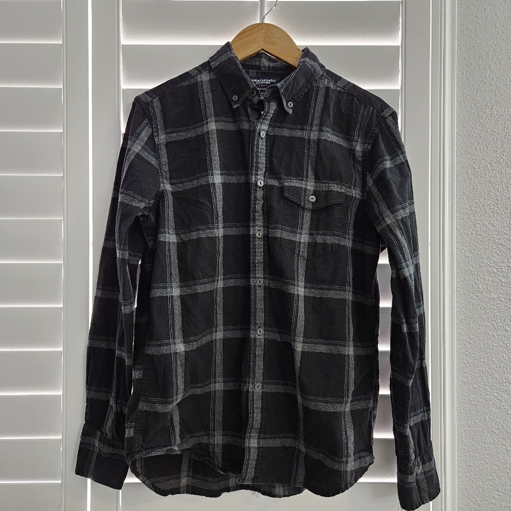 American Eagle Slim Fit Plaid Shirt